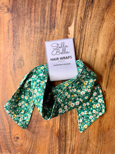 Hair Wrap - Green Floral