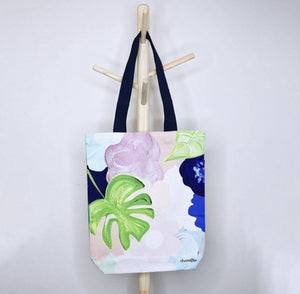 Bold Floral Canvas Tote Bag